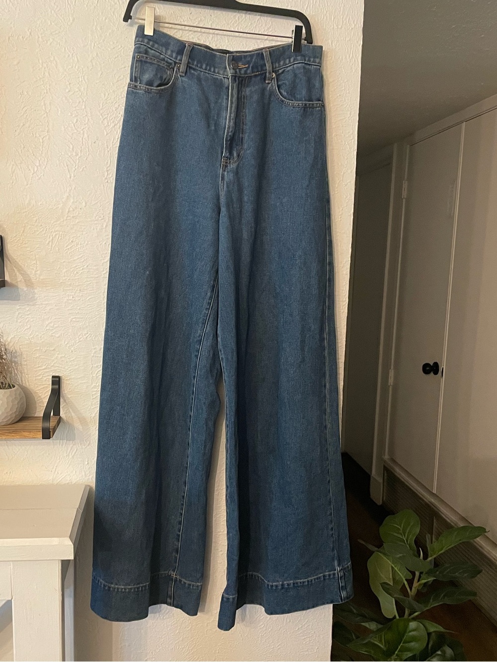 Veronica Beard Haizley Wide Leg High-Rise Women's Jeans Blue Size 30 - Picture 4 of 8